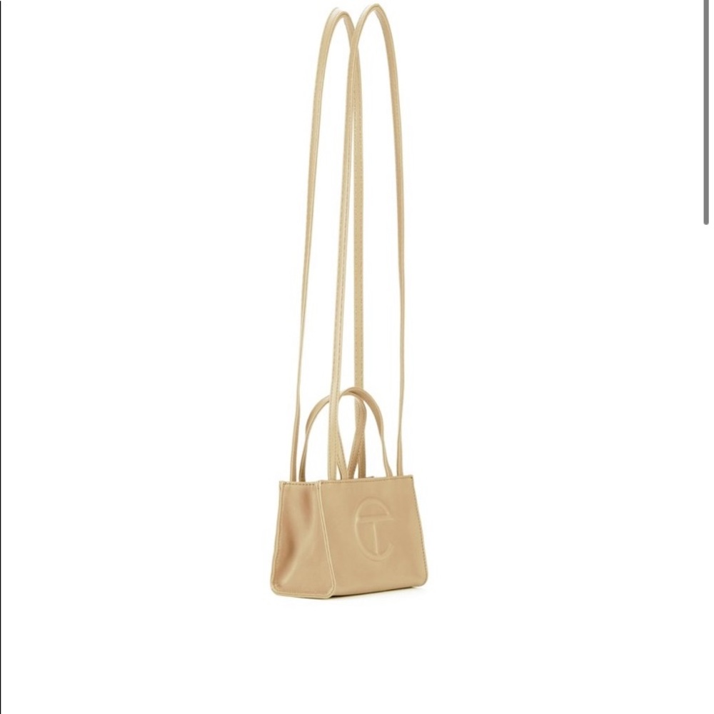 Telfar cream small shopping bag